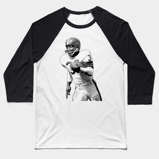 Jim Brown Baseball T-Shirt by Puaststrol